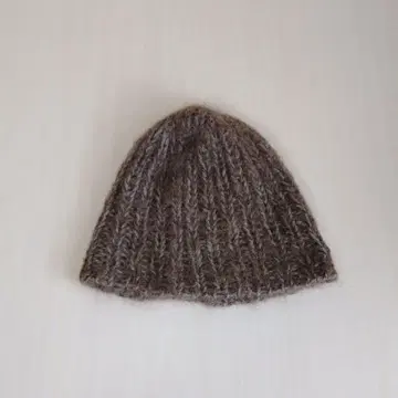 모헤어 니트 모자 브라운