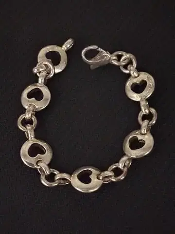 실버 925 하트 링크 팔찌 2025