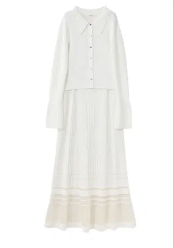 [상의만] 에메인 시어 라인 니트 세트