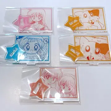 다!다!다! 트레이딩 원작 시계 부품 아크릴 스탠드 5개 세트