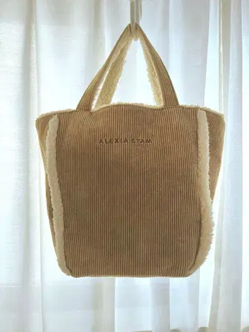 ALEXIA STAM 코듀로이 토트백