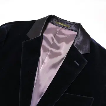 꼼사맨 다크 네이비 벨벳 테일러드 자켓