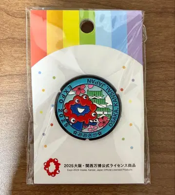 EXPO 2025 오사카 만박 핀 배지 미야쿠미야쿠 맨홀풍 파랑 블루