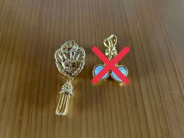 소니아 리키엘 브로치 태슬 문장 반짝반짝 SR 로고