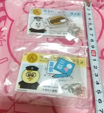 마카롱고등학교 학생증 아크릴 키링 2개 세트 돈키호테 뇸뇸