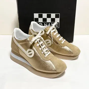 미사용품 노네임 골드 스니커즈 39 SPEED