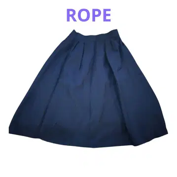 ROPE 네이비 스커트 얇은 소재 긴 길이