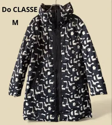 [새상품급] Do CLASSE 리버서블 다운 코트 M 블랙 패턴
