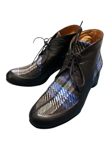 AUDLEY 체크 무늬 원단 힐 신발 사이즈 37