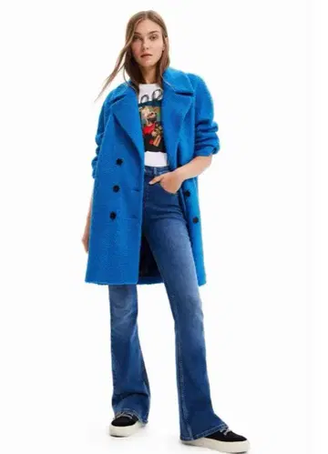 Desigual 데시구알 블루 코트 사이즈 S