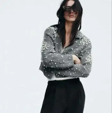 ZARA 니트 가디건 스웨터