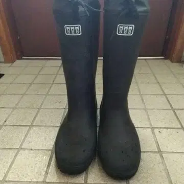 Snack 블랙 장화 드로코드 포함 사이즈 XL