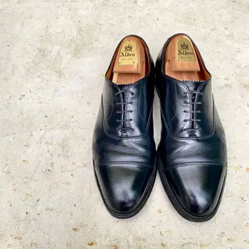 Alden907 사이즈 11D 카프 가죽 블랙 스트레이트 팁