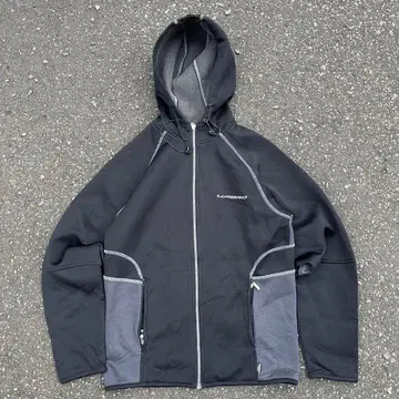 00s UMBRO 엄브로 지퍼 후드티 archive 테크 블랙 y2k