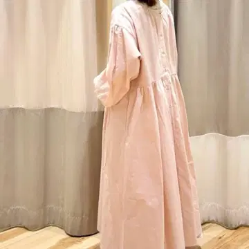 사만사 모스모스 리본 포함 패턴 모듬 전후 2WAY 원피스 (핑크)