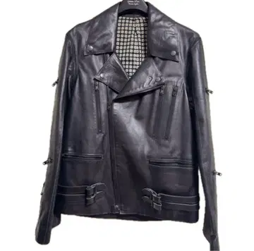 04' 드림기 넘버나인 지퍼 가죽 라이더스 블랙 2 CALFSKIN