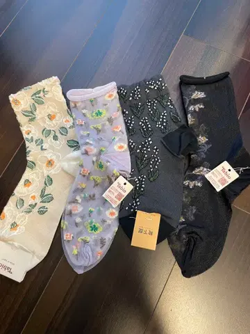 Tabio 꽃무늬 삭스 세트