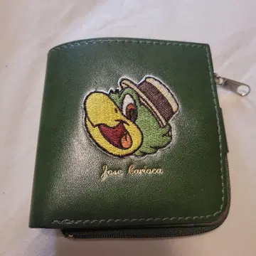 Jose Carioca 그린 컬러 접이식 지갑 Disney