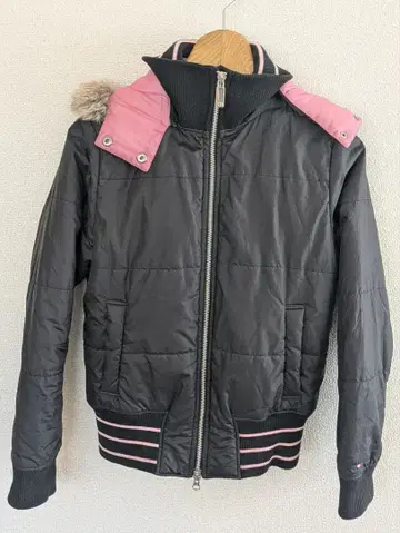 TOMMY HILFIGER 다운 자켓 블랙/핑크