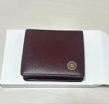 황궁 밴드 포함 동전 지갑 버건디 소가죽