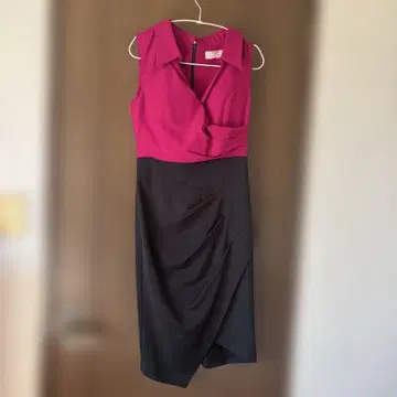 세일 Sobre M 사이즈 핑크 블랙 랩 드레스