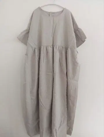 시즌 리 프릴 소매 원피스 그레이