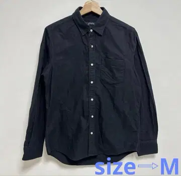 나노 유니버스 남성용 셔츠 블랙 코튼 100% M 사이즈