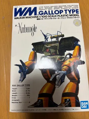 반다이 구 키트 자붕글 프라모델 1/100 갤럽 타입 중고품