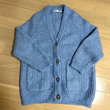 ZARA 블루 가디건 니트 M