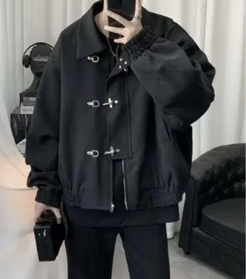 블랙 모드 자켓 메탈 후크 자켓 파이어맨 자켓