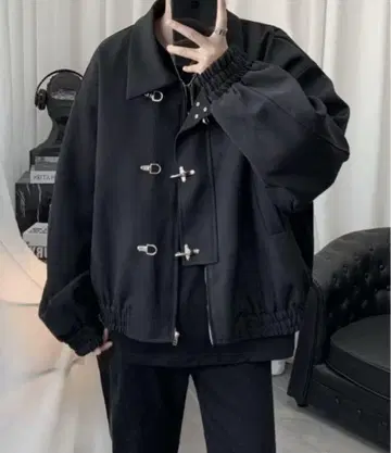 블랙 모드 자켓 메탈 후크 자켓 파이어맨 자켓