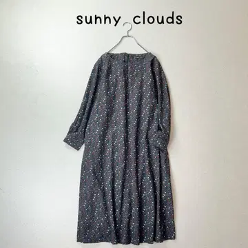 sunny clouds 올 패턴 디자인 코튼 원피스 펠리시모 LL