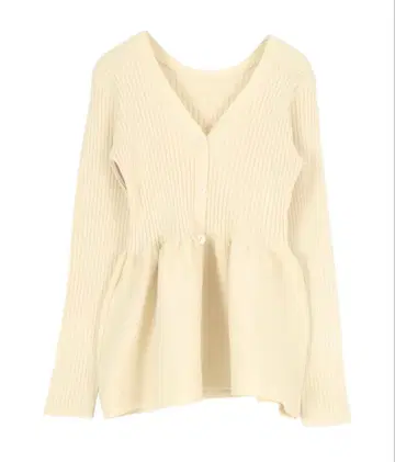 titivate 앞뒤 2way 페플럼 니트탑 S 아이보리