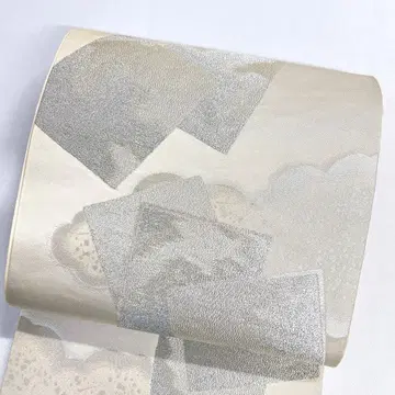 후쿠로 오비 츠즈레오리 색지 겹침 구름 은사 기모노 121tz