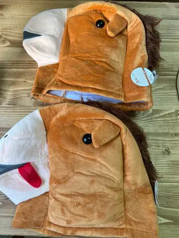 말 모자 봉제 인형 마스크 2세트