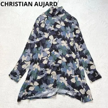 W43 CHRISTIAN AUJARD 터틀넥 티셔츠 긴팔 롱 기장