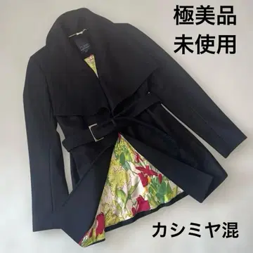 컨디션 최상 미사용 Ted baker 랩 코트 캐시미어 혼방 벨트 A라인