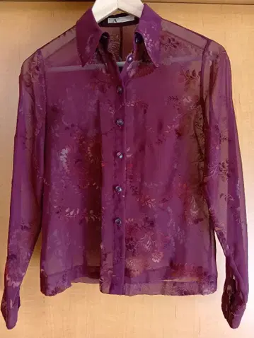 CHRISTIAN AUJARD 자수풍 시스루 셔츠