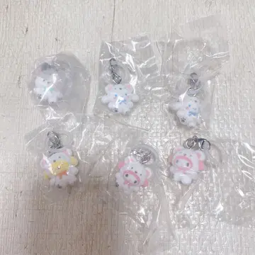 산리오 메지루시 액세서리 복슬복슬 스노우 6세트