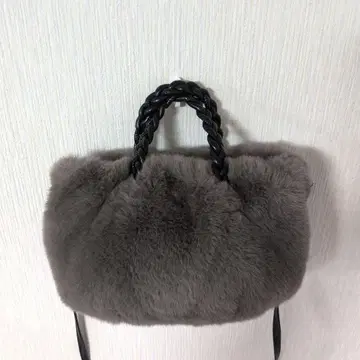 하나에모리 알마앙 로즈 인조 모피 숄더 핸드백