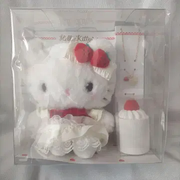 헬로키티 쇼트 케이크 디자인 봉제 인형 미사용