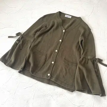 새상품급 MUVEIL WORK 펄 가디건 38