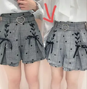 Honey Cinnamon 하트 플로키 숏팬츠