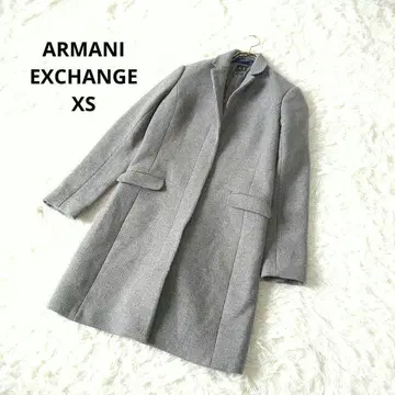 ARMANI EXCHANGE 울 롱 체스터 코트 XS 그레이
