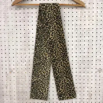 인디 시리즈 구제 의류 잡화 기모 벨벳 레오파드 무늬 롱 타이