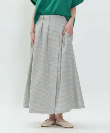 [아즈노우아즈오오라카] 자유롭게 감싸는 체크 SK 빅 사이즈 3