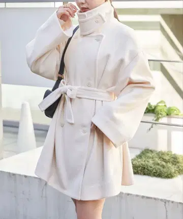 Chico 스탠드 미들 기장 코트