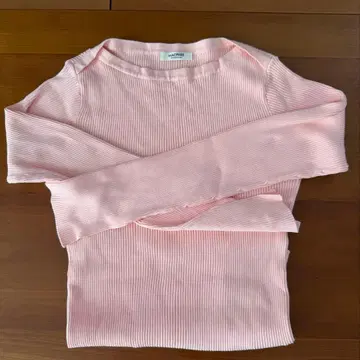 MACPHEE 코튼 리브 보트넥 풀오버