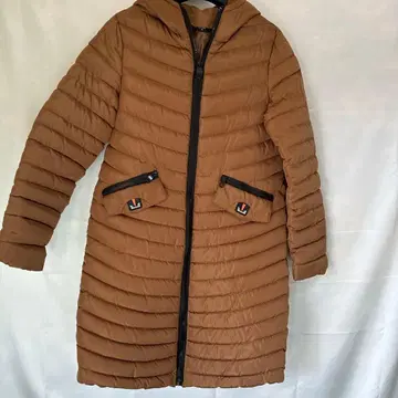12/16까지 가격 브라운 퀼팅 자켓 후드 부착 충전솜 M
