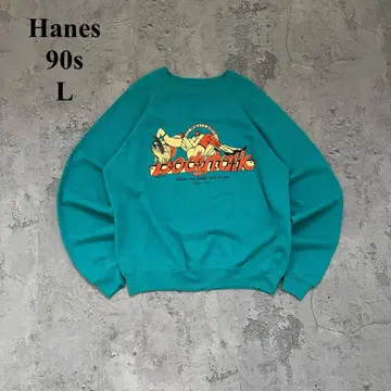 90s [ Hanes ] 헤인즈 ( L ) USA제 프린트 맨투맨 속기모